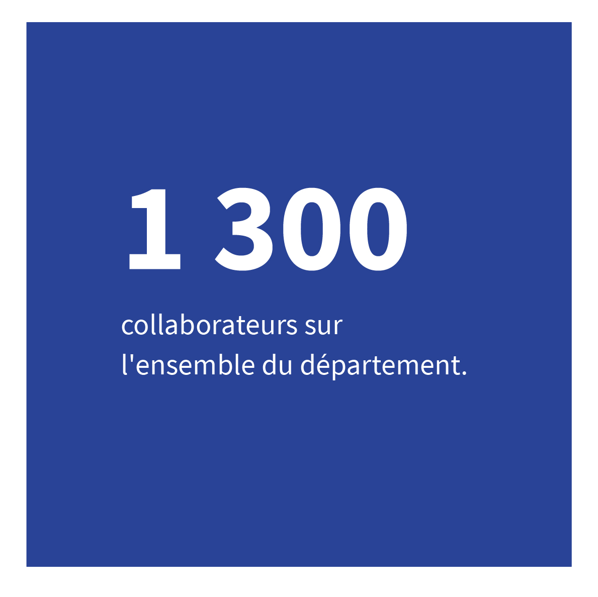 1 300 Collaborateurs sur l’ensemble du département